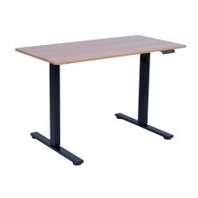 Desk ERGO FIT with 1 motor 120x60xH71,5-116cm, oak/black