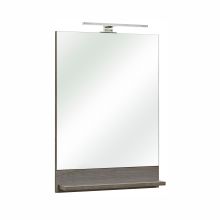 Bathroom mirror with shelf 09, 50x10xH70cm, grey