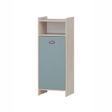 Bathroom cabinet LINDHOLM 40x33xH104cm, sand oak/blue