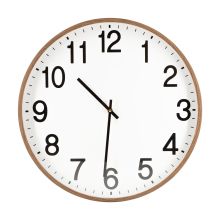 Wall clock WOODY D50cm, dark brown