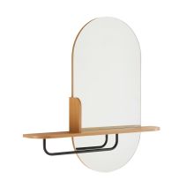 Peegel AALBORG riiuliga 92x15xH93cm, tamm