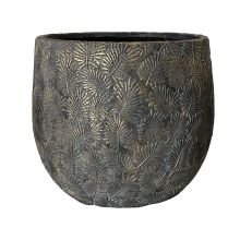 Lillepott SUNNY CEDAR D43xH41cm, tumehall/kuldne