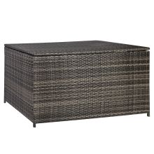 Cushion box WICKER 140x80x65cm, dark brown