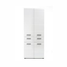 Bathroom cabinet SKIN 60x31xH182cm, white gloss