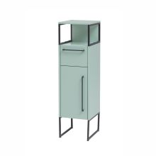 Lower bathroom cabinet, mint green