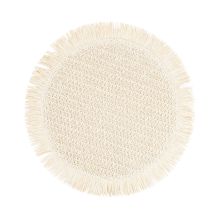 Lauamatt SUZAN D38cm jute, valge