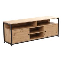 TV-laud STUDY 150x40xH54cm, tamm/must