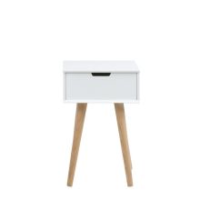 Bedside table MITRA 40x30xH61,5cm, white/oak
