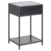Bedside table SEAFORD 42x35xH63cm, black