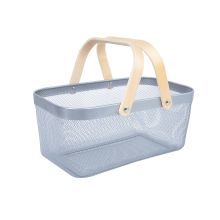 Basket OTTO 40x27xH18cm, with handle, grey