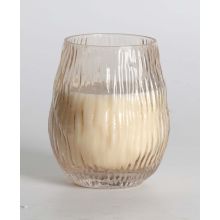 Scented candle in glass NATURE GREEN H10,8cm, French Pear & Freesia