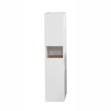 Tall bathroom cabinet 947, 30x33xH140cm, white gloss/oak