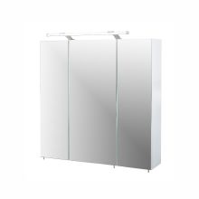 Mirror cabinet with LED lighting MARS 70x16xH75cm, white gloss