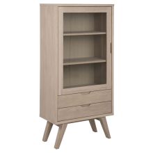 Glass cabinet A-LINE 72x36xH145cm, light oak
