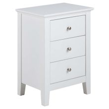 Nightstand LINNEA with drawers, white