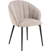 Dining chair with armrest DANIELLA beige
