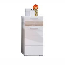 Vannitoakapp MEZZO 37x31xH79cm, valge/hele tamm