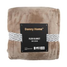 Blanket PLUSH XL 220x200cm, dark beige