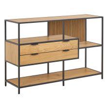 Книжный шкаф SEAFORD 114x35xH78 см, натуральный цвет
