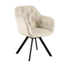 Chair LOLA with armrests, cream