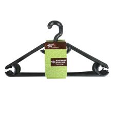 Cloth hangers 10pcs, plastic, black