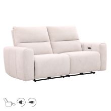 Recliner sofa MATIAS 3-seater with electric mechanism, light beige