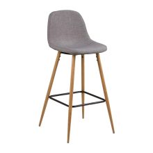 Bar stool WILMA light grey/oak