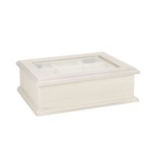 Tea box SAMIRA 26,5x22x8,5cm, antique white