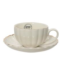 Cup/saucer SHELL H6cm, porcelain