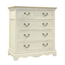 Sideboard SAMIRA 86,5x39xH95cm, antique white/natural