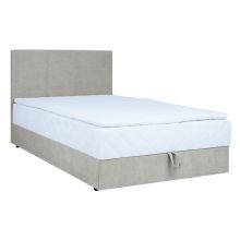 Континентальная кровать LEVI 140x200 см, с матрасом, темно-бежевая