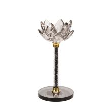 Candlestick CHANLE H15.5cm, grey