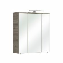 Зеркальный шкаф с LED-светильником 09-IV, 65x20xH72см темно-серый