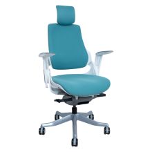 Task chair WAU teal blue/white