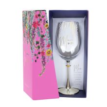 Бокал для вина FLOW "Beautiful Mum" H23,7см 450мл, прозрачное стекло, синяя коробка
