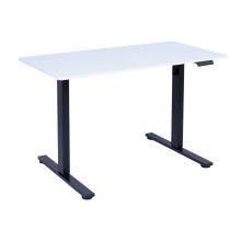 Письменный стол ERGO FIT с 1 мотором 120x60xH71,5-116см, белый/черный