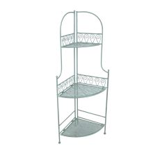 Угловая полка MINT 34x34xH118см, антично-зеленая