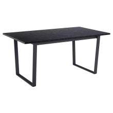 Dining table AMBLE 160x90xH74cm, black marble