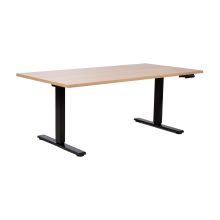 Desk ERGO PRO with 2 motor 160x80xH60-125cm, hickory/black