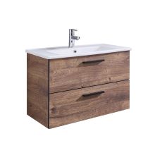 Washbasin cabinet with washbasin 374, 71x44xH51cm, dark oak/black