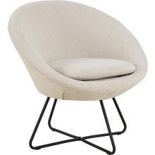 Lounge chair CENTER cross base, beige