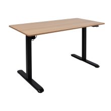 Письменный стол ERGO LIGHT с 1 мотором 120x60xH73-118см, дуб/черный