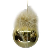 Christmas ornament JOY GOLDY D8cm, glass