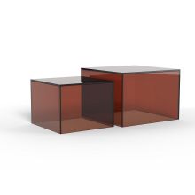 Diivanilauakomplekt DICE 50x50xH35cm, 40x40xH30cm, pruun