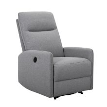Recliner armchair KATY with electric mechanism, light grey