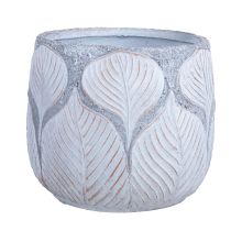 Lillepott SUNNY BASIL D42xH36.5cm, beež/kuldne