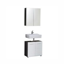 Bathroom set LINE grey/white gloss