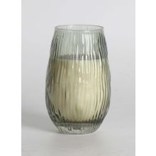 Scented candle in glass NATURE GREEN H13,5cm, Evergreen