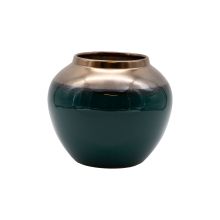 Vase TITAN STONE D20xH18cm, dark green