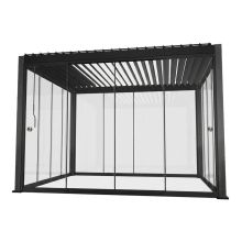 Varikatus MIRADOR-111 3x4m klaasist lükandseintega, tumehall